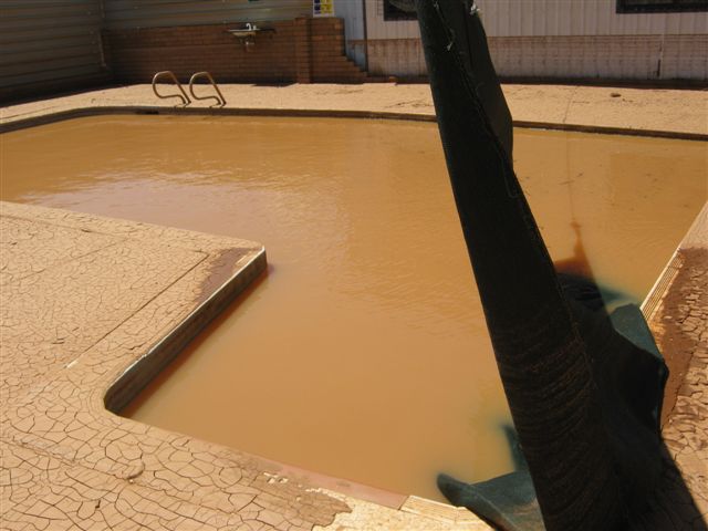 flooded swimming pool