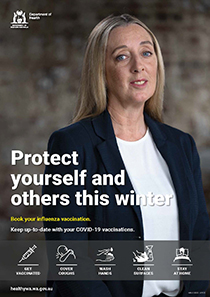 Influenza vaccination poster - woman