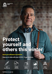 Influenza vaccination poster - man