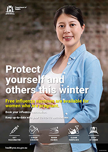 Influenza vaccination poster - pregnancy