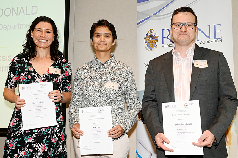 2020 Department of Health / Raine Medical Research Foundation Clinician Research Fellowship recipients