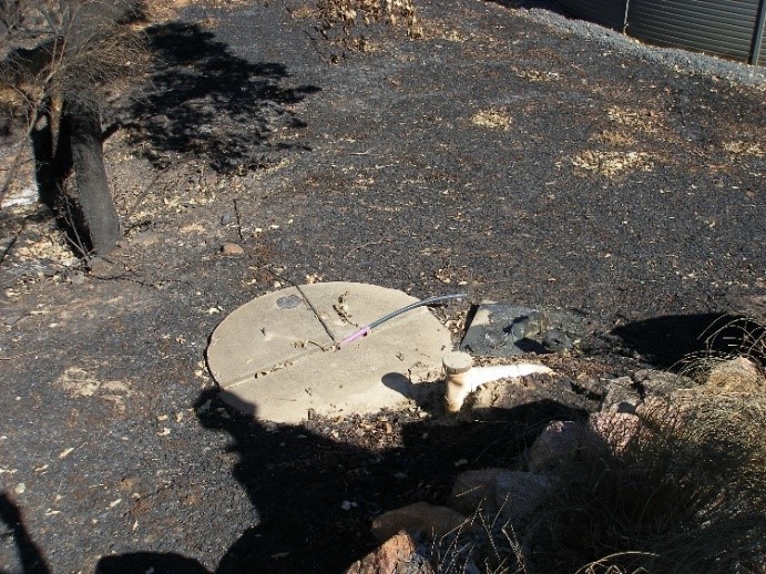 damaged wastewater system
