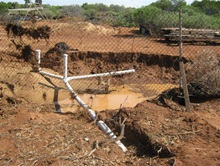 septic tank damaged by flood water