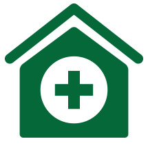 Icon: House with medical cross