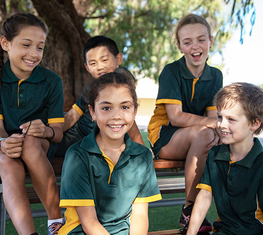 Group of primary school children