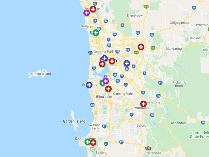 Map: COVID-Clinics