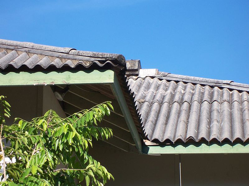 grey asbestos roof