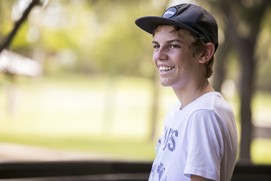 Young man smiling